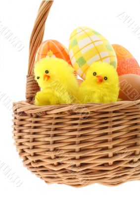 easter basket  pure white background