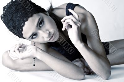 Sitting in a weird pose