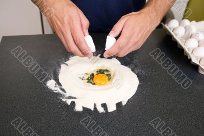 Making Pasta - Egg and Flour