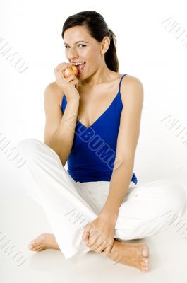 Woman Eating Apple Woman Eating Apple