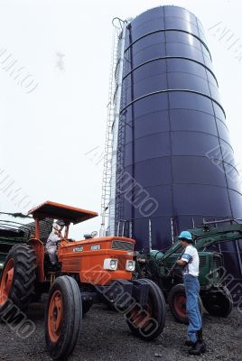 Tractor with Building
