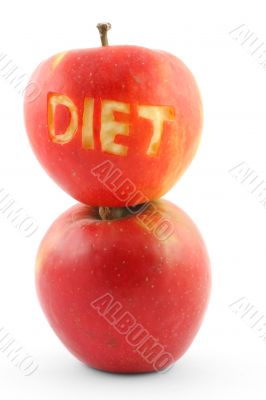 diet concept on white background