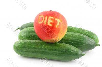 diet concept on white background