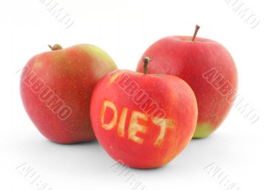 diet concept on white background