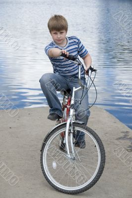 boy on a bicycle