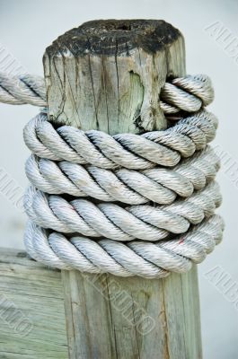 Rope Tied around Post