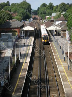 Train at station platform