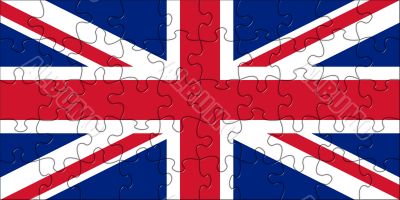 Flag United Kingdom as a puzzle image