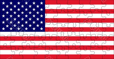 Flag of USA puzzle