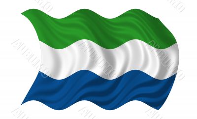 Waving Flag Of Sierra Leone