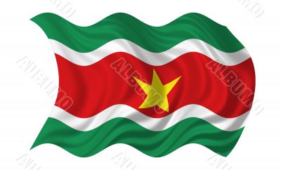 Waving Flag Of Suriname