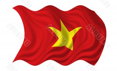 Waving Flag Of  Vietnam