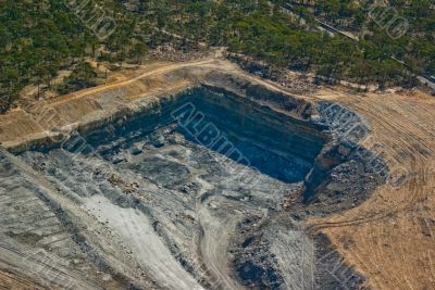 Aerial: Coal Mining Industry