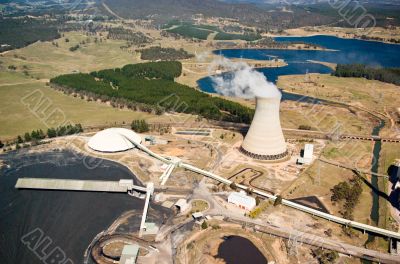 Coal Power Station: Aerial View