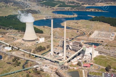 Coal Power Station: Aerial View