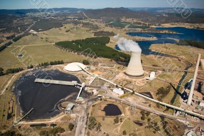 Coal Power Station: Aerial View