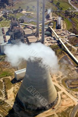 Coal Power Station: Aerial View