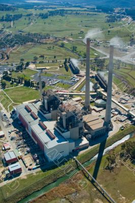 Coal Power Station: Aerial View Coal Power Station: Aerial View