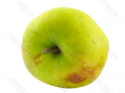 green apple - pure white background