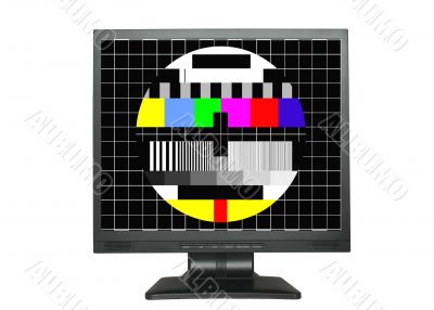 isolated LCD with test screen
