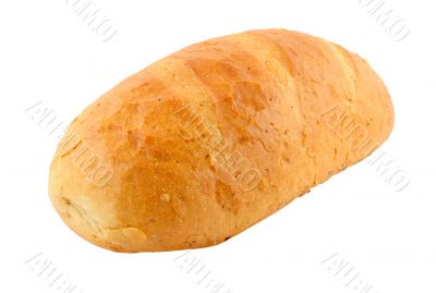 polish bread - pure white background