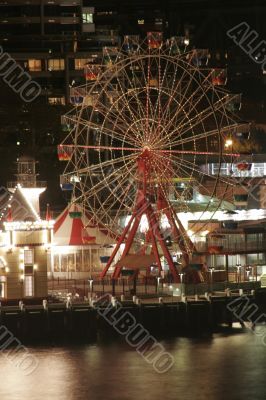 Ferry Wheel At Night