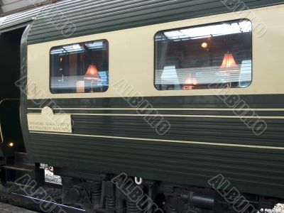 Luxury dining railway car