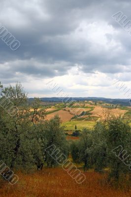 stormy tuscan landscape stormy tuscan landscape