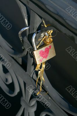 Series of photographs `lock for the happiness`