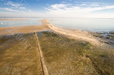 aerial ocean landscape