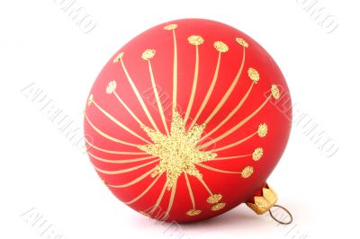red christmas ball - isolated