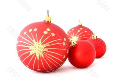 colorful christmas balls
