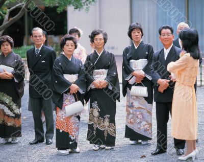 Japanese People in Traditional Clothing