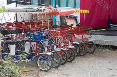 Parked quadricycles