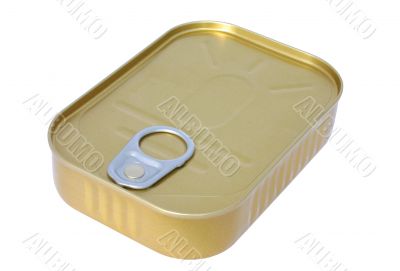 Canned food - pure white background