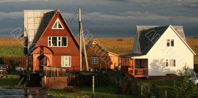 Country cottage at a dawn