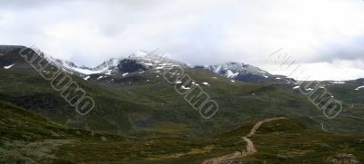 Panoramic view of mountain plato