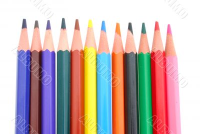 Colored Pencils isolated on white