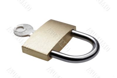 Closed Brass Padlock