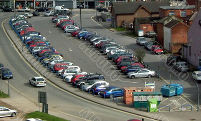 car park as seen from elevated view