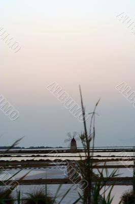 Windmill around Trapani in Sicily