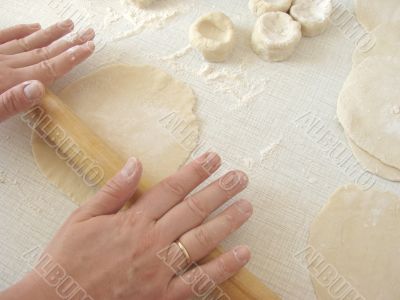 rolling out dough 1