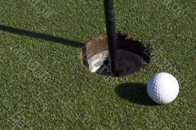 Golf Ball On The Green Golf Ball On The Green