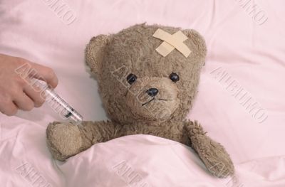 teddy in hospital