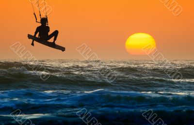kite boarder in action