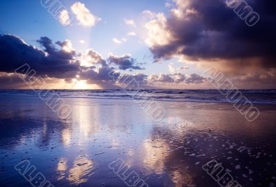 Ocean and sunset Ocean and sunset