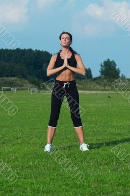 woman meditating