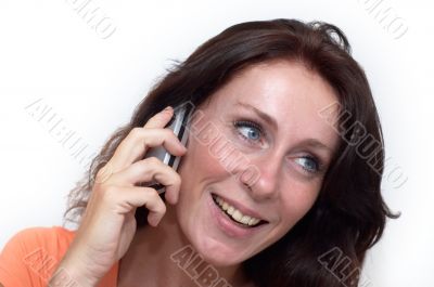woman calling with cel lphone