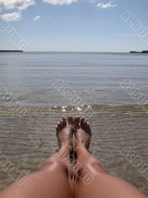 on the beach