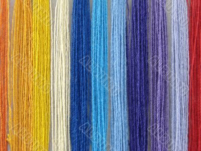 multicolored threads